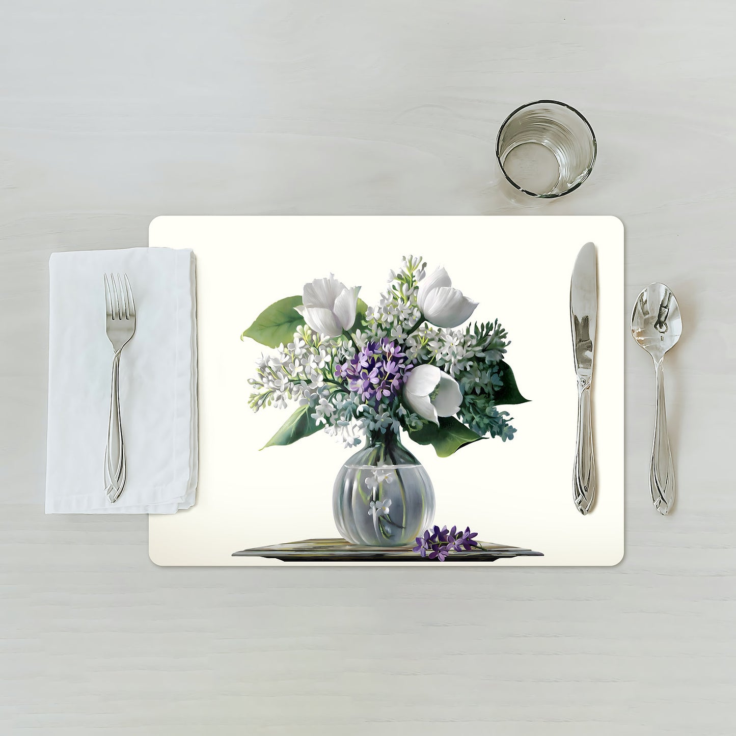 Tulips and Lilacs in Vase Placemat