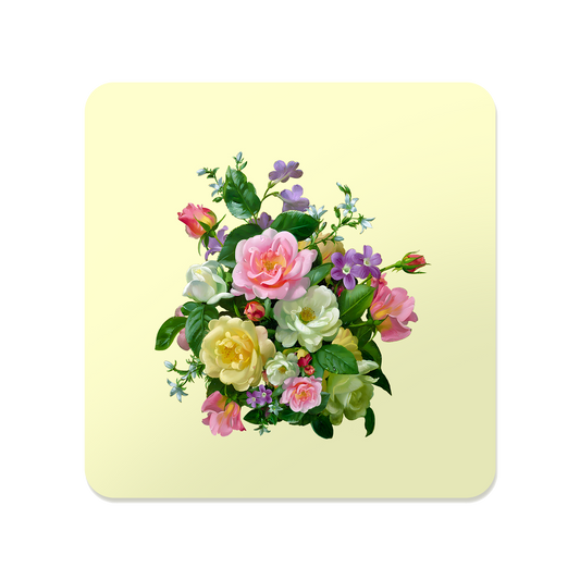 Pastel Flower Bouquet Coaster