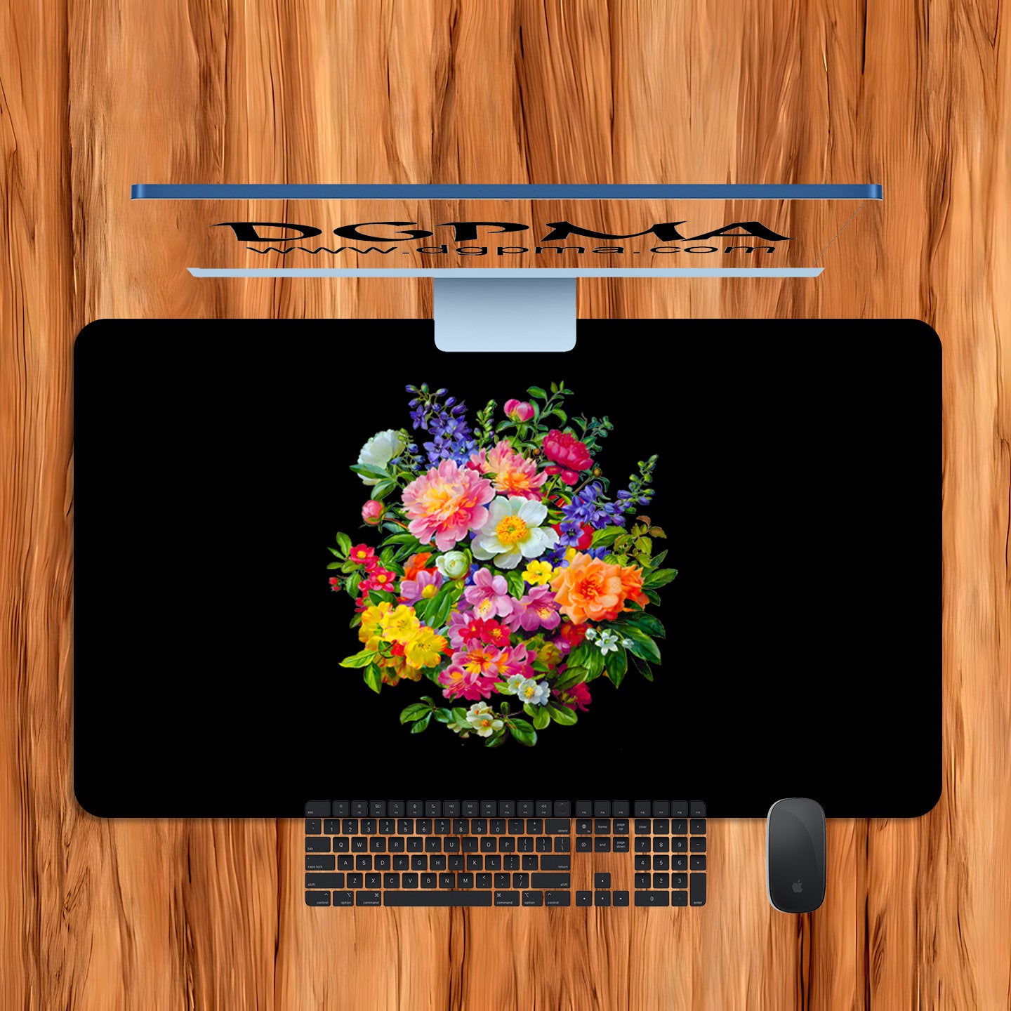 Pink and Orange Bouquet Desk Mat