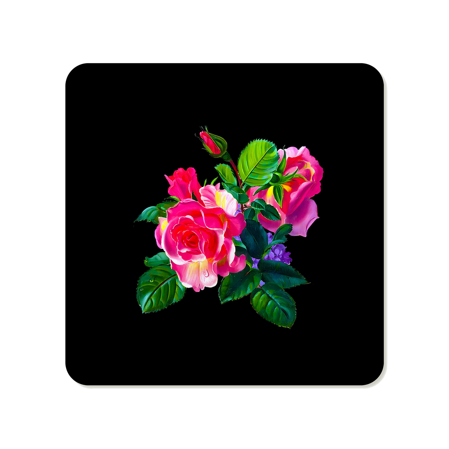 Rose Trio Bouquet Square Mousepad