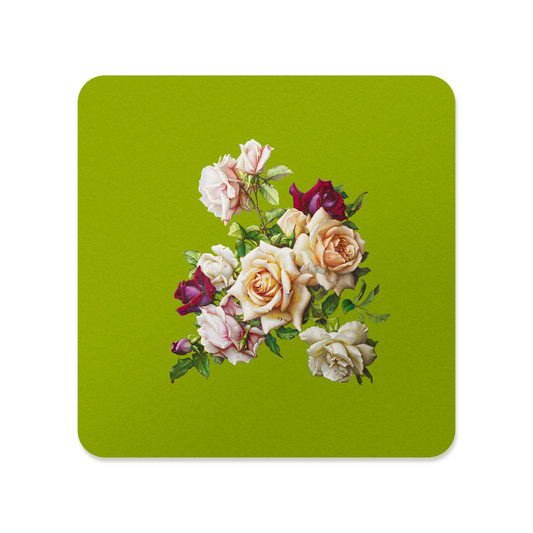 Muted Blush Rose Bouquet Square Mousepad