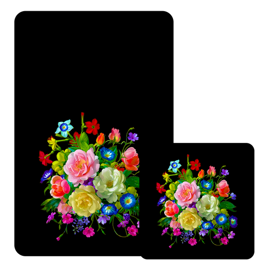 Roses, Pansies, and Poppies Bouquet Mousepad