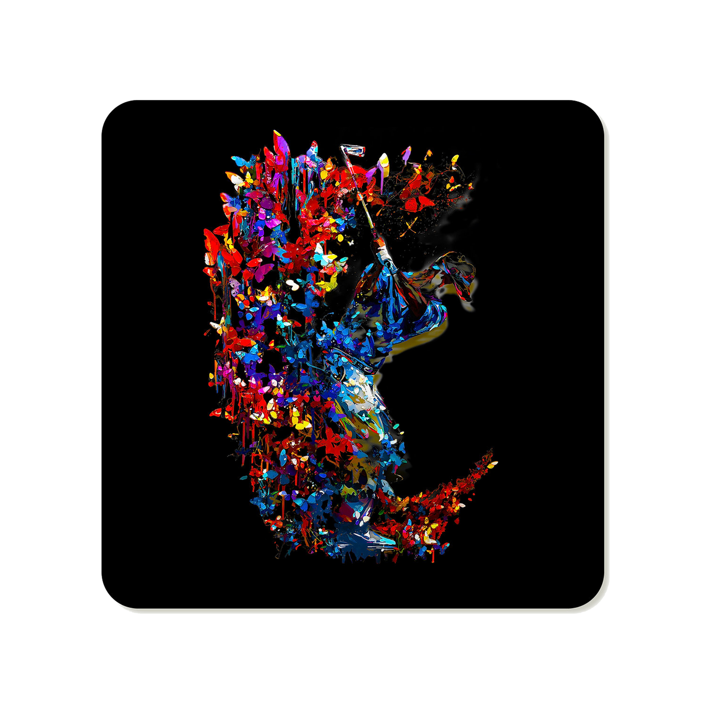 Butterfly Golfer Square Mousepad