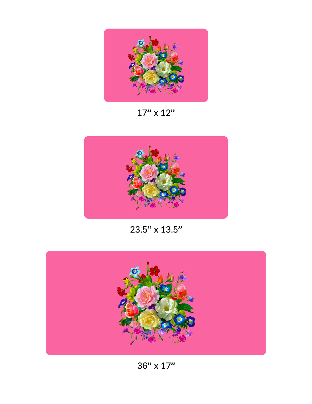 Vibrant Floral Desk Mat, Smooth Anti-Scratch Desk Protector Pad