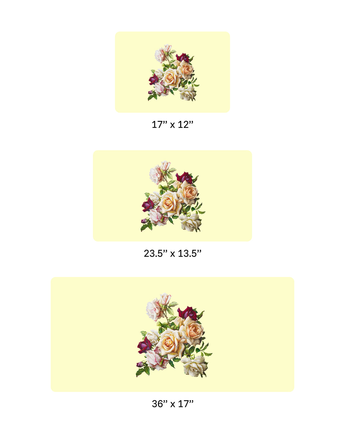 Antique Floral Desk Mat, Smooth Anti-Scratch Desk Protector Pad