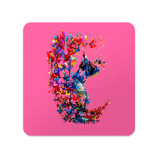 Butterfly Golfer Square Mousepad