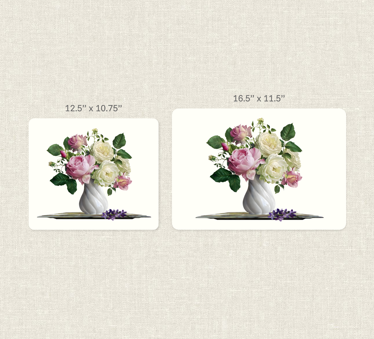 Elegant Floral Placemat, Waterproof Heat-Resistant Non-Slip Dining Mat