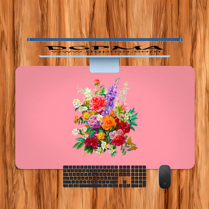 Botanical Floral Desk Mat, Smooth Anti-Scratch Desk Protector Pad