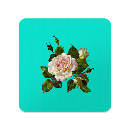 Vintage Floral Square Mouse Pad, Premium Non-Slip Rubber Base Desk Mat
