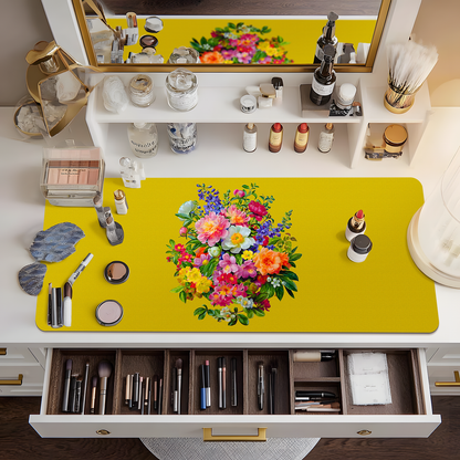 Pink and Orange Bouquet Vanity Mat