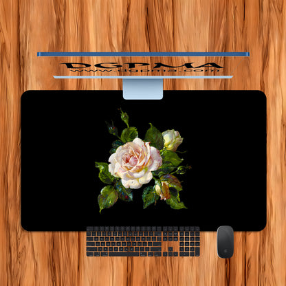 Vintage Floral Desk Mat, Smooth Anti-Scratch Desk Protector Pad