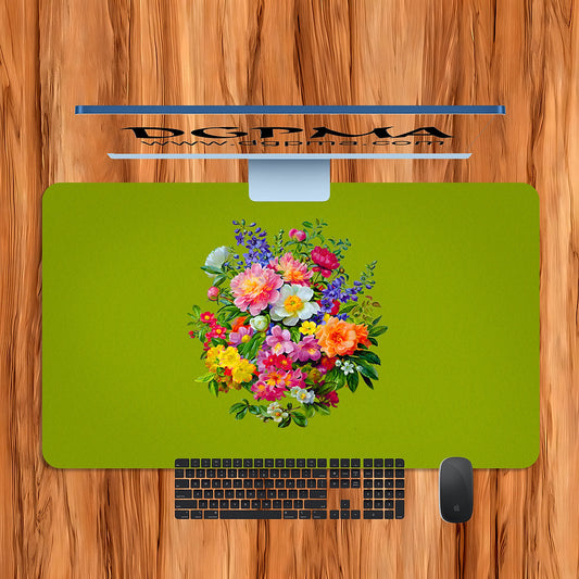 Pink and Orange Bouquet Desk Mat