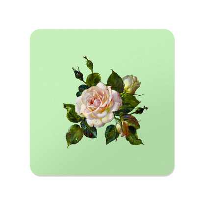 Vintage Floral Square Mouse Pad, Premium Non-Slip Rubber Base Desk Mat