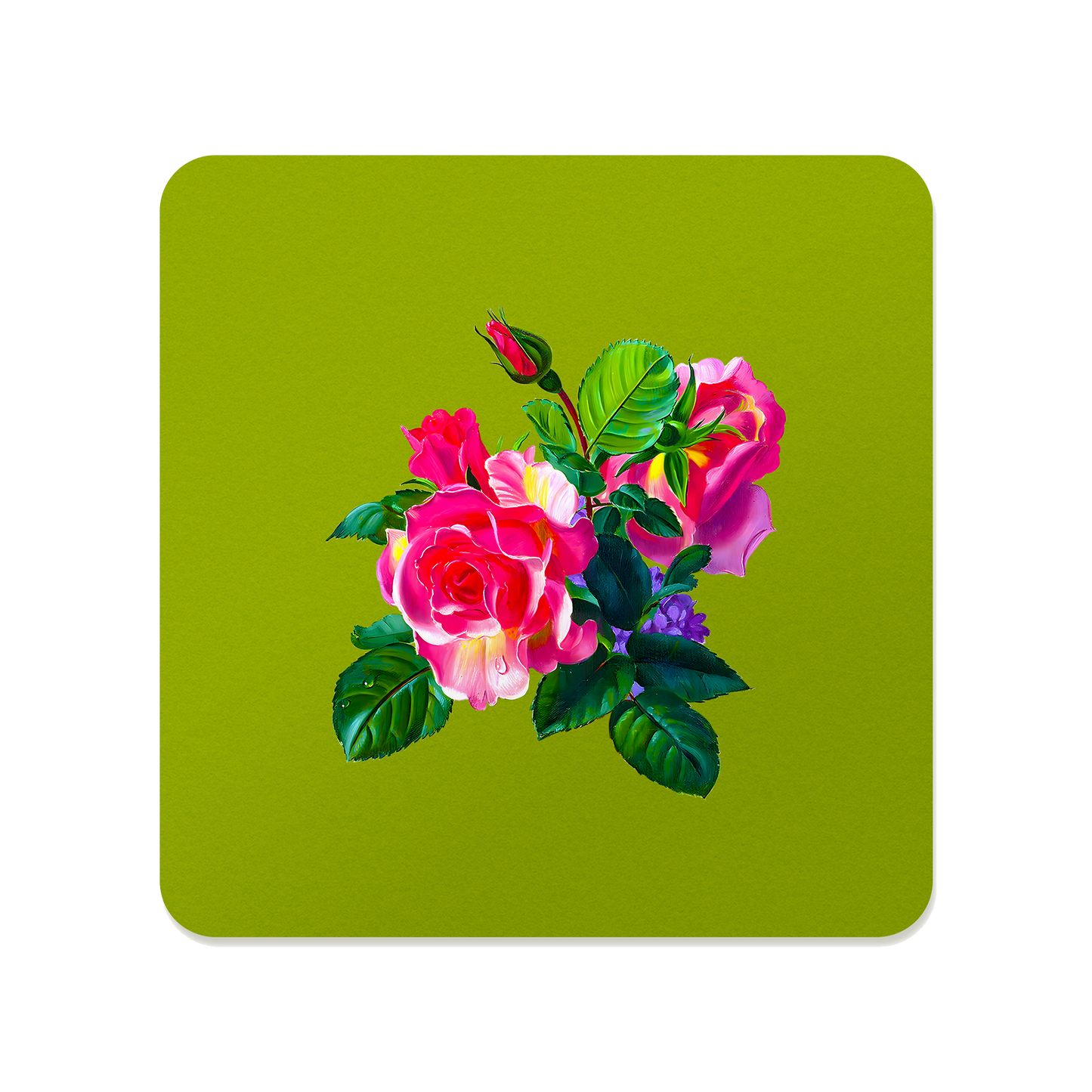 Rose Trio Bouquet Square Mousepad