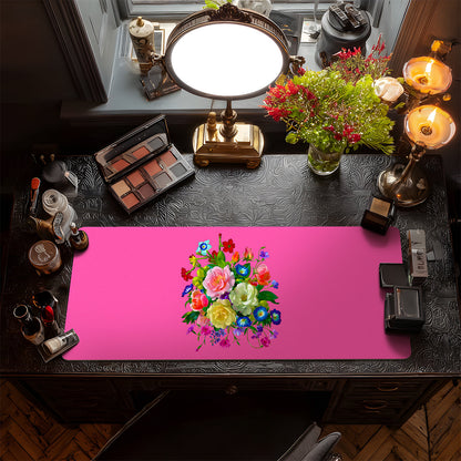 Roses, Pansies, and Poppies Bouquet Vanity Mat