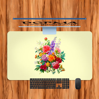 Botanical Floral Desk Mat, Smooth Anti-Scratch Desk Protector Pad