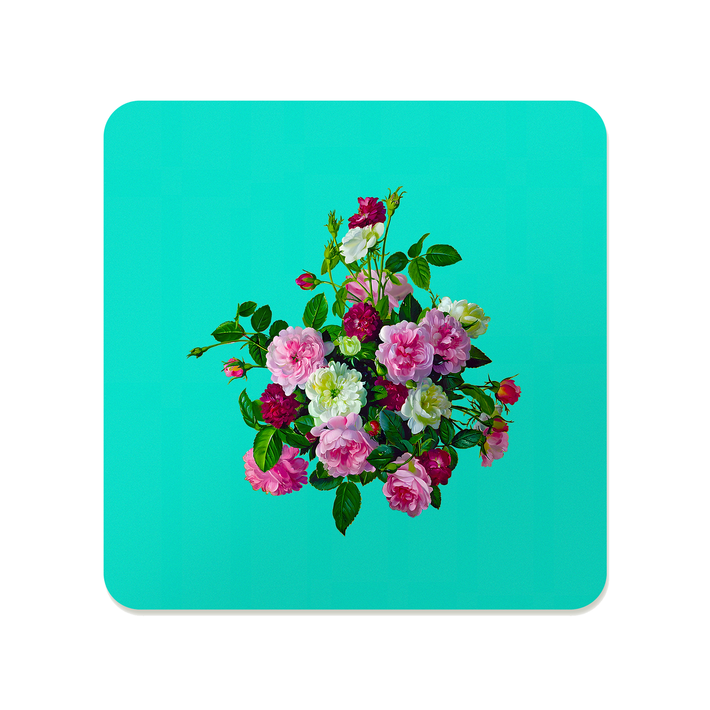 Victorian Rose Bouquet Square Mousepad
