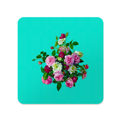 Victorian Floral Square Mouse Pad, Premium Non-Slip Rubber Base Desk Mat