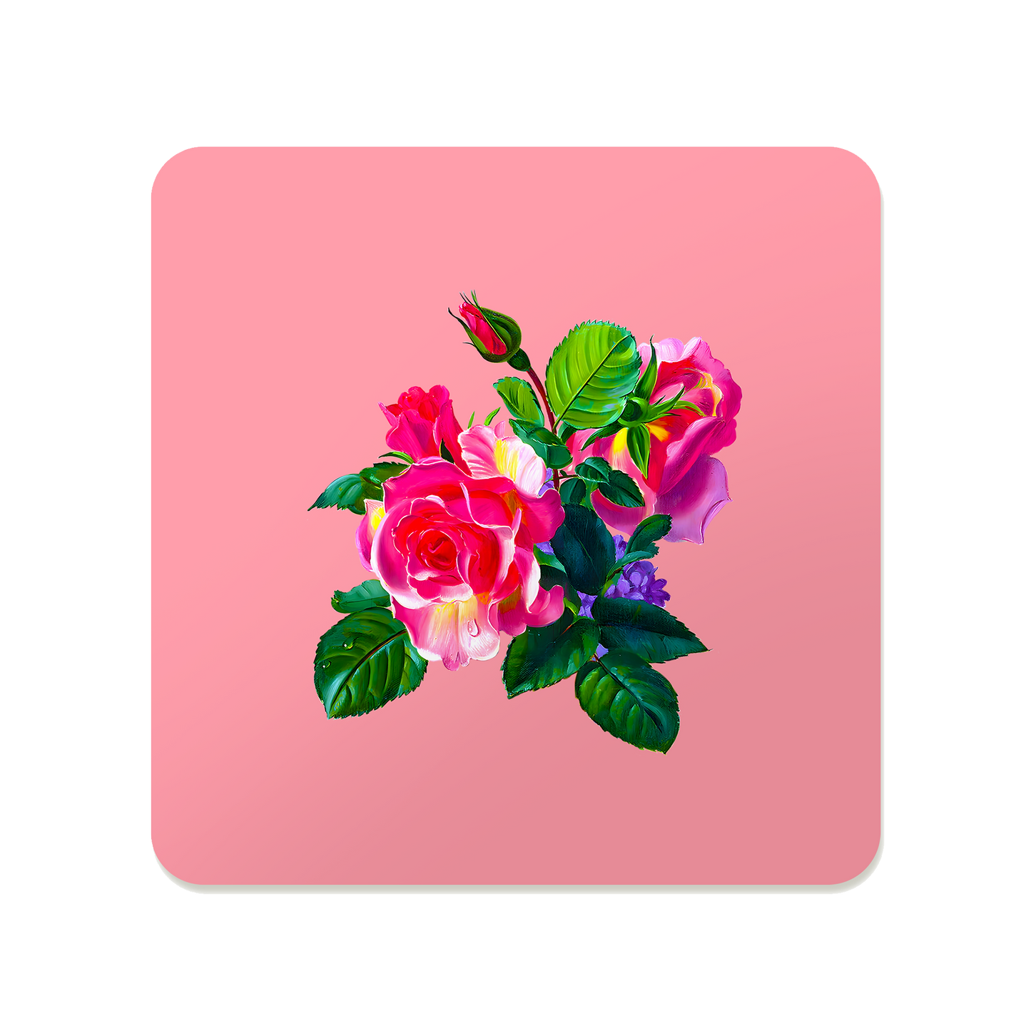 Rose Trio Bouquet Square Mousepad