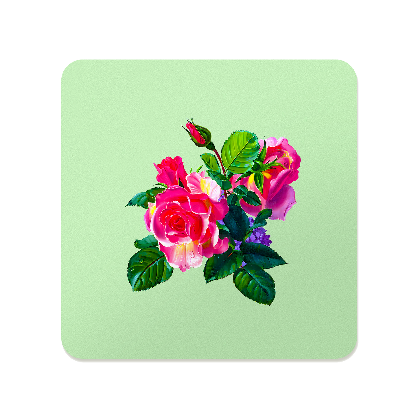Rose Trio Bouquet Square Mousepad