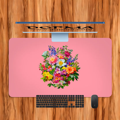 Cottagecore Floral Desk Mat, Smooth Anti-Scratch Desk Protector Pad
