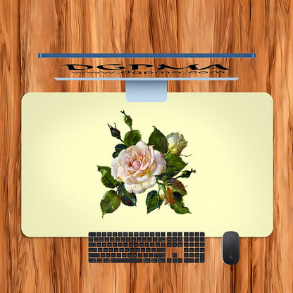 Vintage Floral Desk Mat, Smooth Anti-Scratch Desk Protector Pad