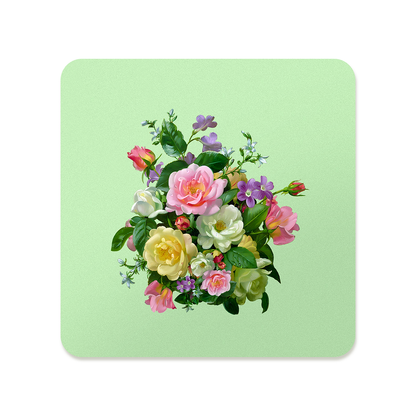 Pastel Flower Bouquet Coaster