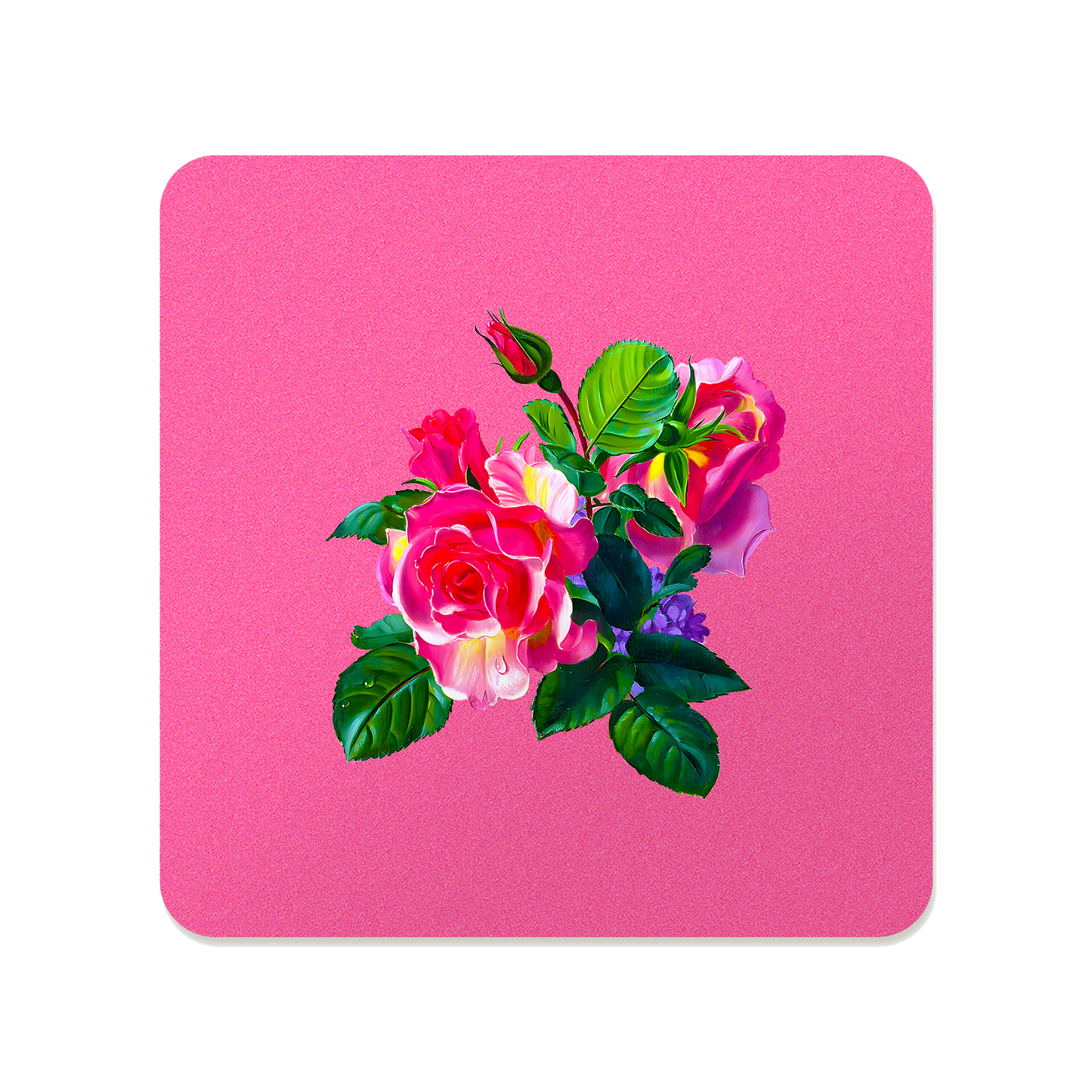 Rose Trio Bouquet Square Mousepad