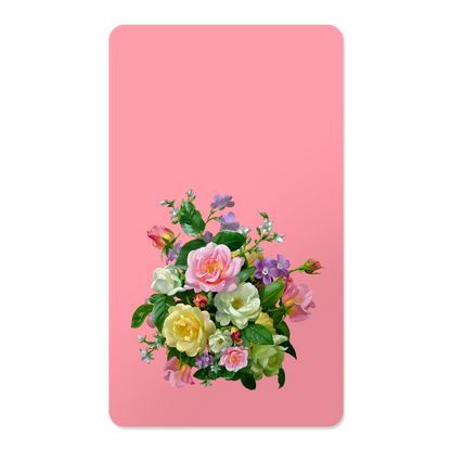 Pastel Floral Rectangle Mouse Pad, Premium Non-Slip Rubber Base Desk Mat