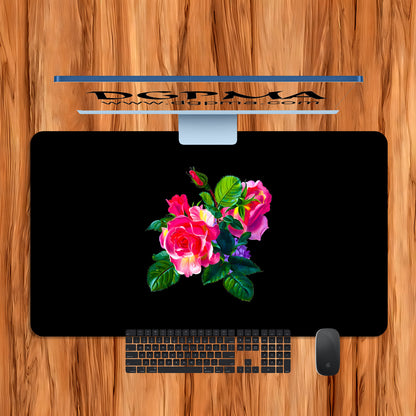 Romantic Floral Desk Mat, Smooth Anti-Scratch Desk Protector Pad