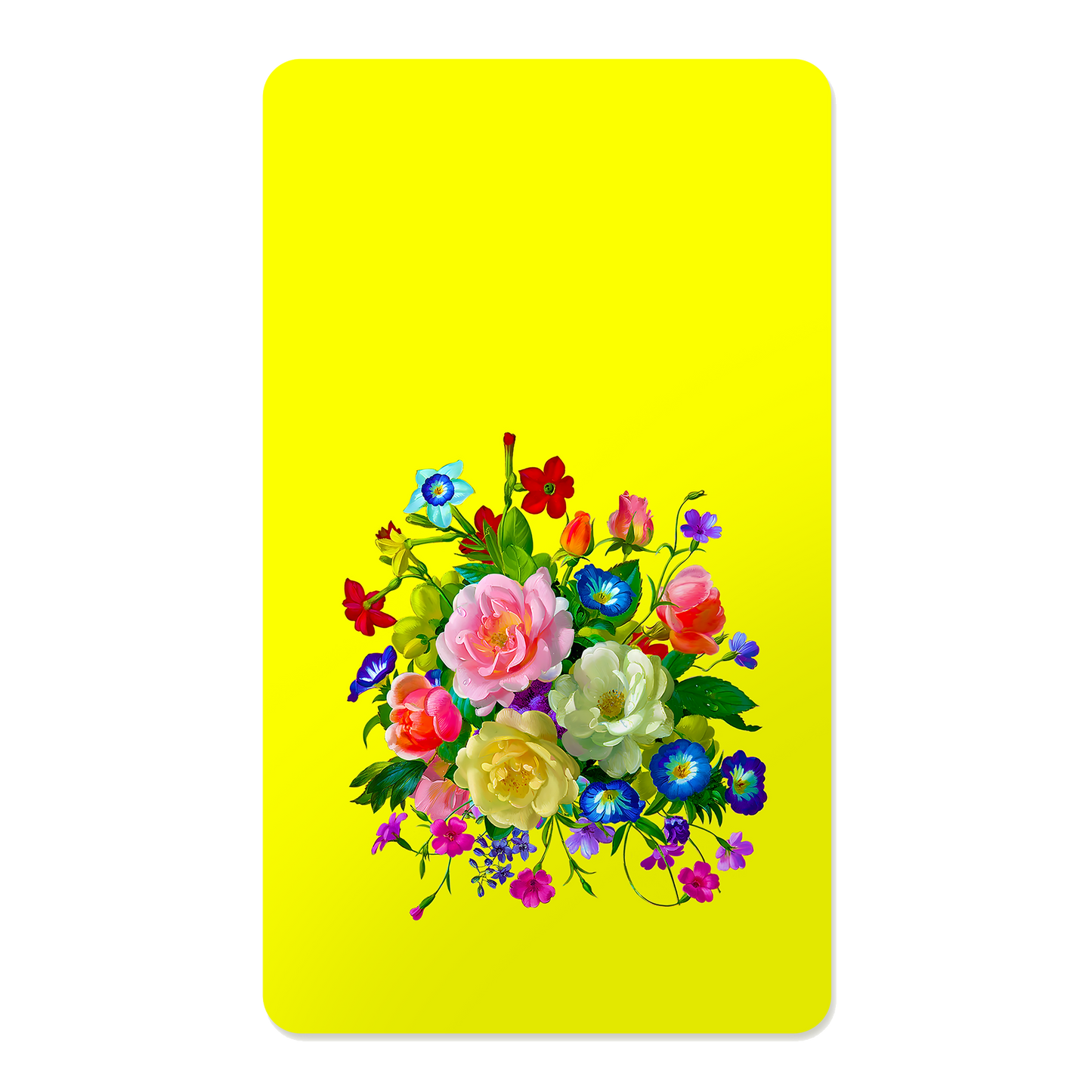 Roses, Pansies, and Poppies Bouquet Rectangle Mousepad
