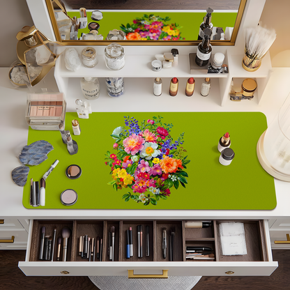 Pink and Orange Bouquet Vanity Mat