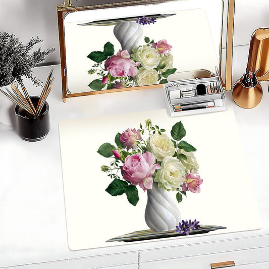 Pink and White Peonies in Vase