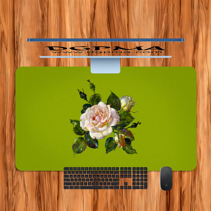 Vintage Floral Desk Mat, Smooth Anti-Scratch Desk Protector Pad