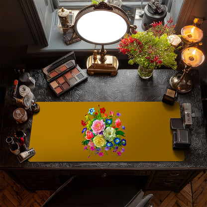 Roses, Pansies, and Poppies Bouquet Vanity Mat