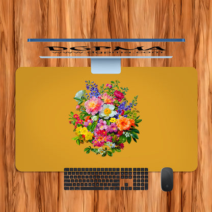 Cottagecore Floral Desk Mat, Smooth Anti-Scratch Desk Protector Pad