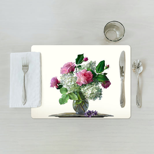 Roses and Hydrangeas in Vase Placemat