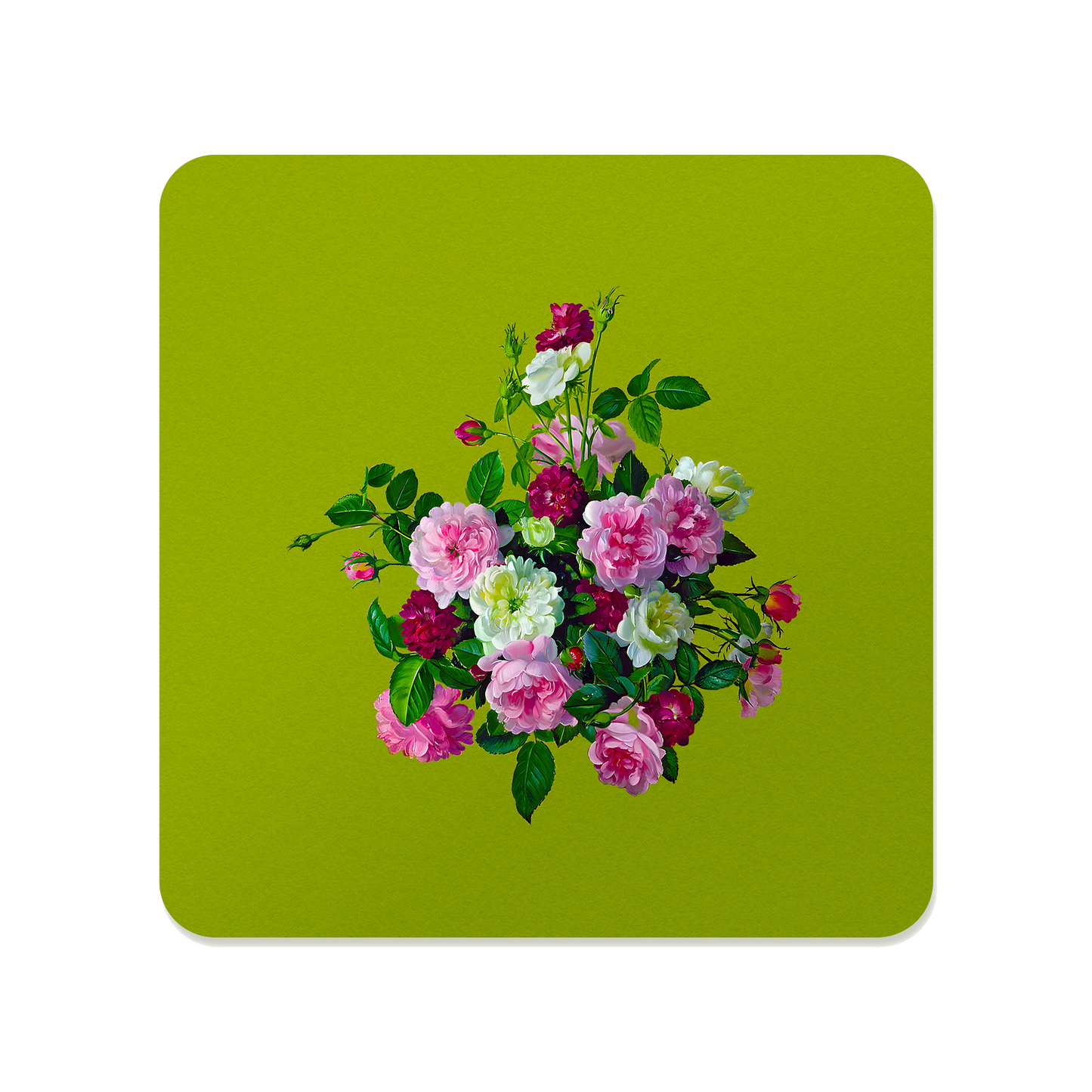 Victorian Rose Bouquet Square Mousepad