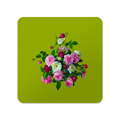 Victorian Floral Square Mouse Pad, Premium Non-Slip Rubber Base Desk Mat