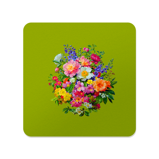 Pink and Orange Bouquet Coaster