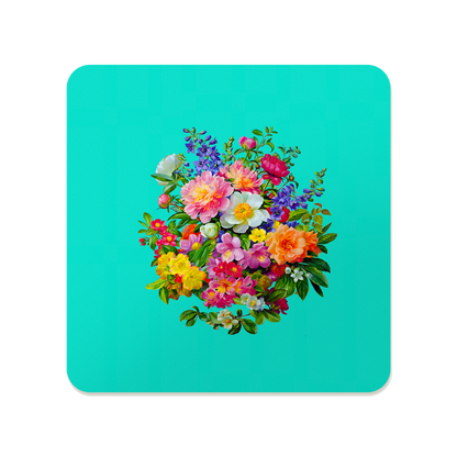Cottagecore Floral Square Mouse Pad, Premium Non-Slip Rubber Base Desk Mat