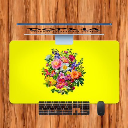 Cottagecore Floral Desk Mat, Smooth Anti-Scratch Desk Protector Pad