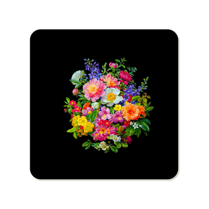 Cottagecore Floral Square Mouse Pad, Premium Non-Slip Rubber Base Desk Mat
