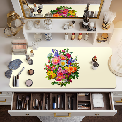 Pink and Orange Bouquet Vanity Mat