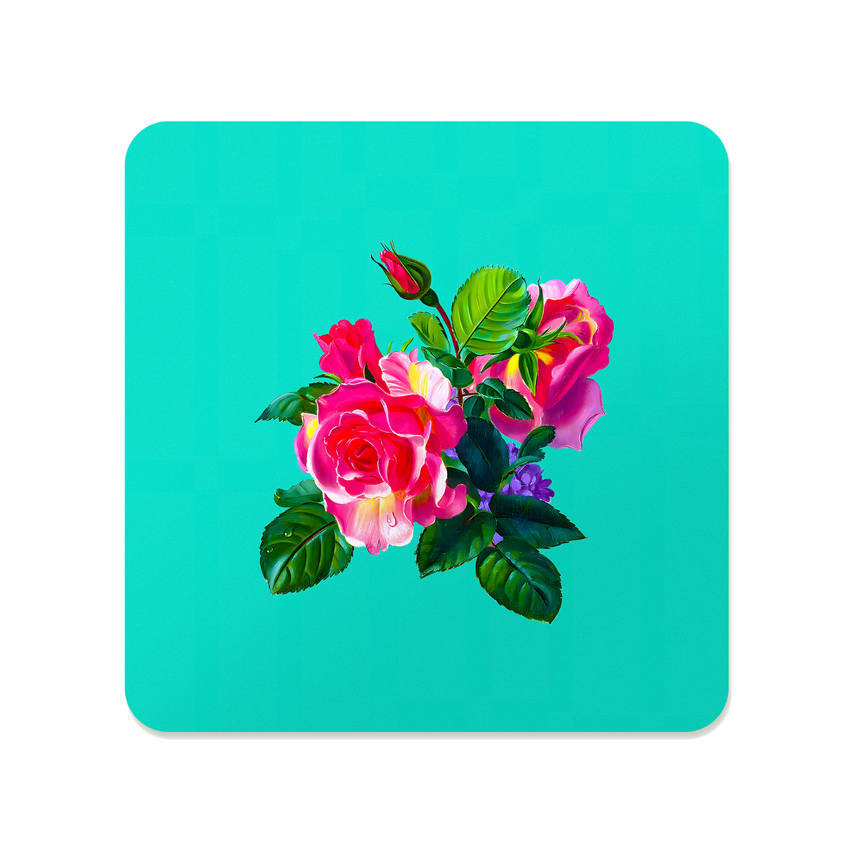 Rose Trio Bouquet Square Mousepad