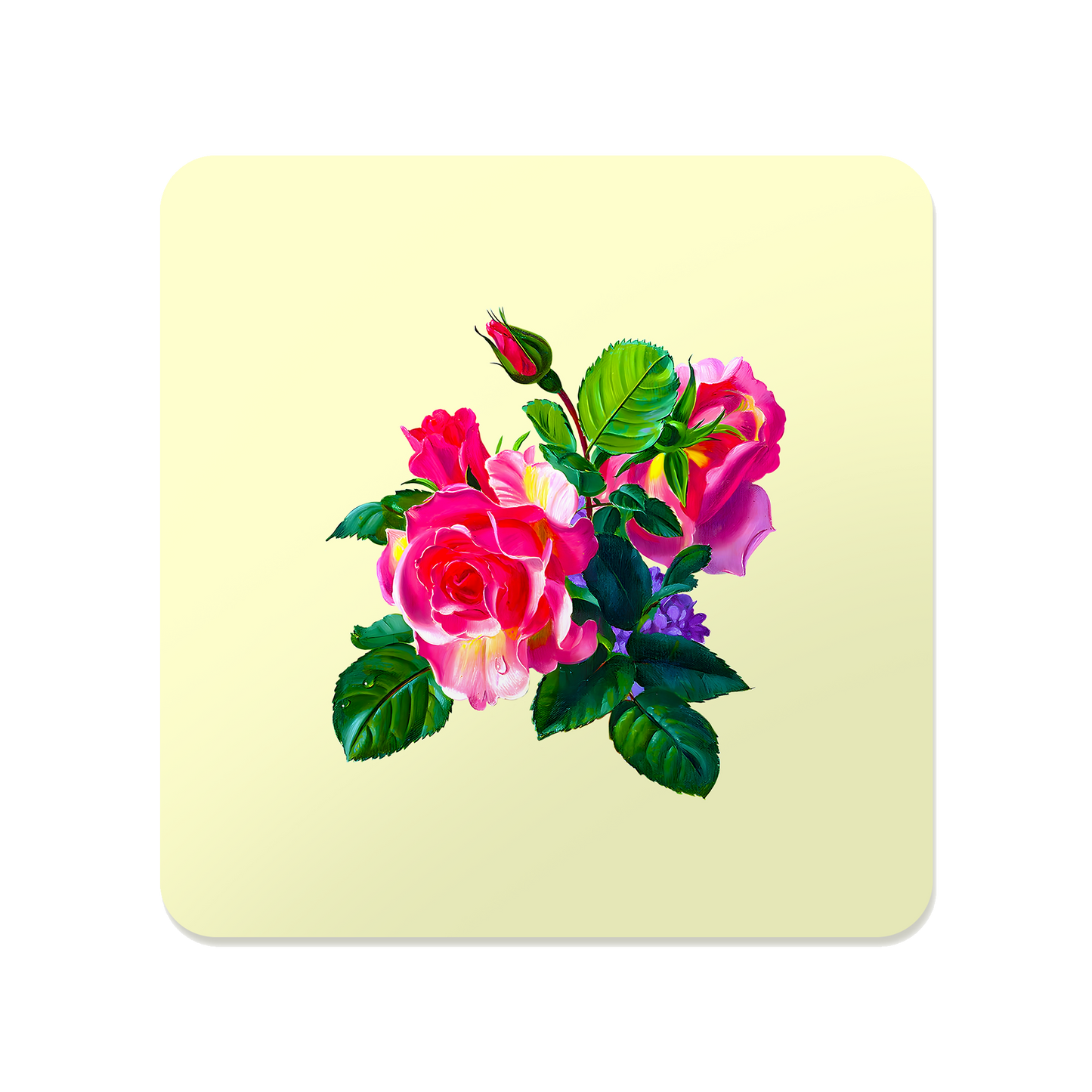 Rose Trio Bouquet Square Mousepad