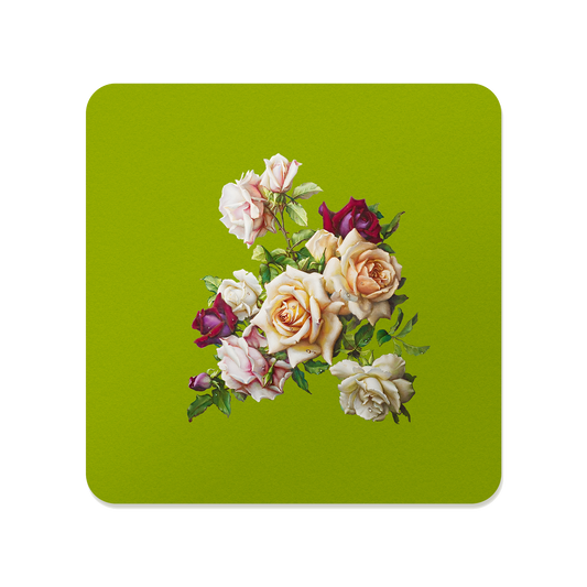 Muted Blush Rose Bouquet Square Mousepad