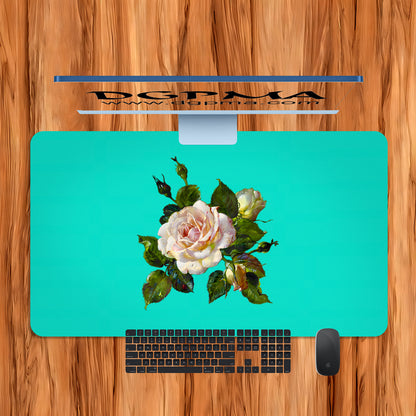 Vintage Floral Desk Mat, Smooth Anti-Scratch Desk Protector Pad