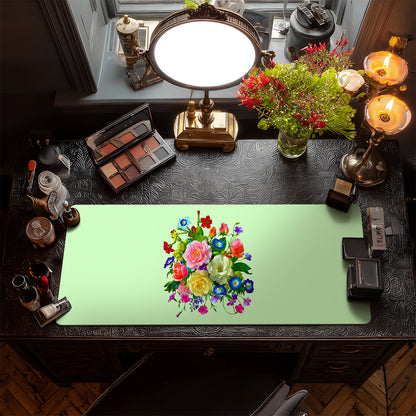 Roses, Pansies, and Poppies Bouquet Vanity Mat