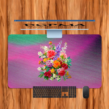 Botanical Floral Desk Mat, Smooth Anti-Scratch Desk Protector Pad